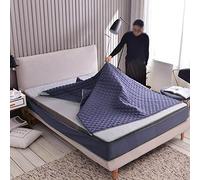 HQHYGM TFBHL Protège-Matelas Drap-Housse Solide Housse de Matelas Type de Fermeture à glissière Amovible Six côtés Tout Compris Protecteur de Matelas épais (Couleur : C, Taille : 180x200x20cm 1pc)