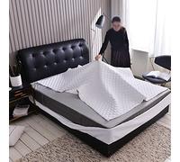 HQHYGM TFBHL Protège-Matelas Drap-Housse Solide Housse de Matelas Type de Fermeture à glissière Amovible Six côtés Tout Compris Protecteur de Matelas épais (Couleur : F, Taille : 150x200x15cm 1pc)