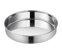 HQILRRA Moule à gâteau rond en acier inoxydable 9 pouces, Moule à gâteau profond avec traitement de surface lisse pour la cuisson, Noël, Halloween (22cm x 22cm x 5cm)