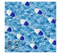 HQLBD Diviseur de sécurité flottant réglable pour piscine - Corde de sécurité anti-vagues facile à installer - Ligne flottante de sécurité pour piscine souterraine (L 22 m)