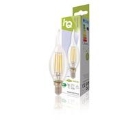 HQLFE14FLTP002 Led Rétro Lampe A Filament E14 Dimmable Bougie Courbée 4W 345 Lm 2700K