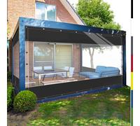 HQQMNY Bâche Transparente avec œillets - Imperméable - 0,5 mm - avec œillets - en PVC de 560 g/m² - Résistante aux intempéries - pour tonnelle