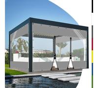 HQQMNY Bâche Transparente avec œillets - Imperméable - 0,5 mm - avec œillets - en PVC de 560 g/m² - Résistante aux intempéries - pour tonnelle