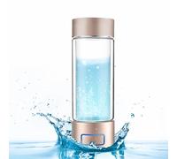 HQQMNY Bouteille d'eau à hydrogène Teneur en hydrogène ≥6000ppb Générateur d'eau à hydrogène portable avec technologie PEM et SPE Fabricant de générateur d'eau à hydrogène portable de 400 ml (Doré)