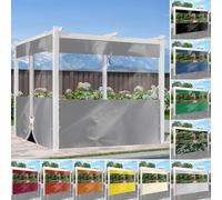 HQQMNY Toile transparente et imperméable avec œillets de 0,5 mm pour terrasse, rideaux d’extérieur, toile de protection contre la pluie, toile de tente en PVC de 570 g/m², protection contre le froid