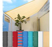 HQQMNY Voile d'ombrage - avec œillets - 5 m x 11 m - Protection Solaire - Filet de Jardin - 95% d'ombre - Résistant aux UV - pour Jardin, Aire de Jeux, Serre - Jaune
