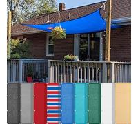 HQQMNY Voile d'ombrage - avec œillets - 6 m x 7 m - Protection Solaire - Filet de Jardin - 95% d'ombre - Résistant aux UV - pour Jardin, Aire de Jeux, Serre - Bleu
