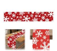HQRKOTM 1 PCS Chemin de Table Noel, Decoration No-el Table,Flocon de Neige Nappe,Christmas Runner Lavable, deco noel 40 * 180 cm, Adaptée à La Décoration, Décoration de Ta-ble.