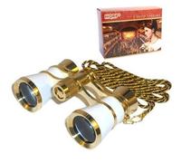 HQRP 3 x 25 Opera Lunettes avec chaîne, cristal clair Optic (Cco) blanc