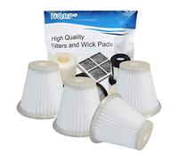 HQRP 4-Pack Lavable et réutilisable filtres pour Black & Decker Chv1500/Chv1560/Chv9600 l'Action cyclonique Dustbusters sans Fil Handheld Aspirateur à Main Vac Plus Coaster