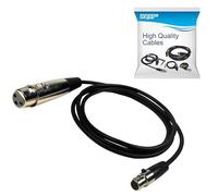 HQRP Câble adaptateur de microphone Mini connecteur 4 broches (TA4F) vers XLR (F) pour Shure WA310 compatible avec les systèmes sans fil numériques Shure PGX-D, GLX-D, QLX-D, ULX-D