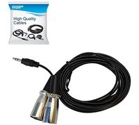 HQRP Câble mâle 3,5 mm vers double XLR mâle pour système audio KRK Rokit 5 G2s / HS50m's/JBL EON 5151XT / RCF ART et sous-verre HQRP 3,5 mm