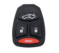 HQRP Coussinet de clé à 4 boutons compatible avec Jeep Grand Cherokee 2005 2006 2007