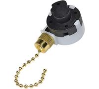 HQRP Interrupteur de ventilateur de plafond compatible avec Zing Ear ZE-268S2, Sun-Lite SL-A-200C, Shine Top LS-102, Wu Pin LJY-280A, Westinghouse 77288 3 vitesses 4 fils, certifié UL