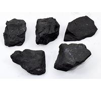 HQRP Lot de 5 pierres minérales de shungite brutes noires de 105 g