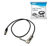 HQRP Mini connecteur 4 broches TA4F vers connecteur à angle droit 6,35 mm câble instrument remplacement pour Shure WA304 compatible avec AXT100 T1G UT1 SC1 BLX1 PG1 PGX1 GLXD1 QLXD1 SLX1 FP1 ULX1
