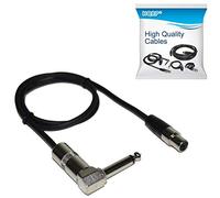 HQRP Mini connecteur TA4F à 1/4 angle droite/Câble d'instrument compatible avec Shure AXT100 T1 T1G UT1 SC1 BLX1 PG1 PGX1 GLXD1 QLXD1 SLX1 FP1 ULX1 ULXD1 UC1 UR1 UR1M U1 Systeme numérique sans fil