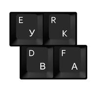 HQRP russe/Ukrainienne clavier Cyrillique Stickers sur fond transparent blanc