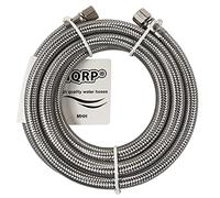 HQRP Tuyau universel pour réfrigérateur/machine à glaçons en acier inoxydable tressé de qualité supérieure avec connexion 1/4" Comp par 1/4" Comp, ligne d'alimentation en eau anti-éclatement de 1,8 m