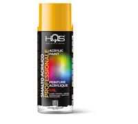 HQS Bombe de peinture acrylique, en aérosol, aux couleurs RAL, RAL 1003, signal jaune