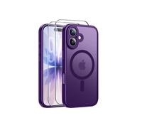 Coque Violet Mat Magnétique pour iPhone 17 - 2 Verre trempé, Compatible avec MagSafe, Protection d'objectif , Antichoc - HQSELECTION®