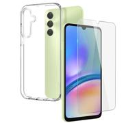 Hqselection® Coque Pour Samsung Galaxy A05s Transparente Silicone En Gel Tpu Souple + 2 Verre Trempé Film Protection Écran - Anti Rayures - Ultra Résistant Dureté 9h