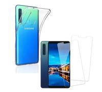 Hqselection® Coque Pour Samsung Galaxy A9 2018 Transparente Silicone En Gel Tpu Souple + 2 Verre Trempé Film Protection Écran - Anti Rayures - Ultra Résistant Dureté 9h
