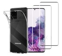 Hqselection® Coque Pour Samsung Galaxy S20 Plus S20+ Transparente Silicone En Gel Tpu Souple + 2 Verre Trempé Film Protection Écran - Anti Rayures - Ultra Résistant Dureté 9h