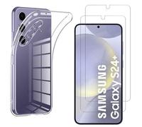 Hqselection® Coque Pour Samsung Galaxy S24 Plus 5g Transparente Silicone En Gel Tpu Souple + 2 Verre Trempé Film Protection Écran - Anti Rayures - Ultra Résistant Dureté 9h