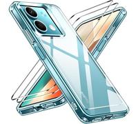 HQSELECTION® Coque pour Xiaomi Redmi Note 13 Pro 5G / Poco X6 5G Transparente Silicone en Gel TPU Souple + 2 Verre trempé Film Protection écran - Anti Rayures - Ultra Résistant Dureté 9H