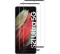 Hqselection® Lot De 2 Verre Trempé Couverture Complète Pour Samsung Galaxy S21 Ultra .Film De Protection D'écran Bord Noir- Anti Rayures - Ultra Résistant Dureté 9h