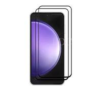 HQSELECTION® Lot de 2 Verres Trempés Pour Samsung Galaxy S23 .Film de Protection d'écran Couverture Complète Noir - Anti Rayures - Ultra Résistant Dureté 9H