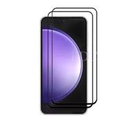 HQSELECTION® Lot de 2 Verres Trempés Pour Samsung Galaxy S23 .Film de Protection d'écran Couverture Complète Noir - Anti Rayures - Ultra Résistant Dureté 9H