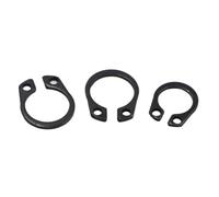 HQTek Rondelle d'anneau de retenue for arbre, M3 M4 M5 M6 à M50 GB894 noir 65mn manganèse 304 acier inoxydable Type C Clip de retenue externe (Color : Black 65mn Steel, Size : M38 5pcs)