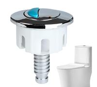 Hqunjikp Bouton poussoir de toilette | Bouton de chasse d'eau rond double bouton poussoir | Bouton de toilette antirouille | Accessoires de salle de bain pour salle de bain