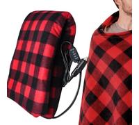 Hqunjikp Couverture chauffante électrique pour voiture | Arrêt automatique doux et portable | Couverture chauffante de voiture 12 V, pour camping, trajets en voiture, sorties en famille, femmes