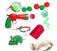 Hqunjikp Jouets interactifs pour chat - Ensemble de cordes pour chat | Balle d'exercice d'intelligence de Noël | pour soulager l'ennui des vacances, exercice, entraînement, stimulation mentale en