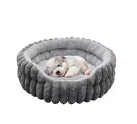 Hqunjikp Lit pour chiot de petite taille - Lit rond lavable en machine, tapis chaud antidérapant pour apaiser les chatons de petite et moyenne race, salon, chambre à coucher, extérieur lavable en