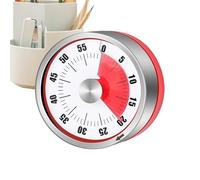 Hqunjikp Minuteurs pour la cuisine - Minuteur de cuisine mécanique visuel | Outil en acier inoxydable Compte à rebours de 0 à 60 minutes pour la préparation des repas, les étudiants, les enseignants