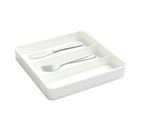 Hqunjikp Organiseur d'argenterie | Plateau de rangement rétractable pour cuillères, fourchettes, tiroir - pour appartement, restaurant, comptoir, bureau, coiffeuse