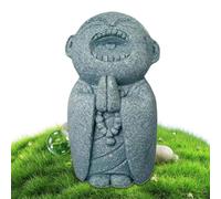 Hqunjikp Petites figurines de Bouddha, statue de Bouddha en pierre pour l'extérieur - Sculpture apaisante, décoration bouddhiste zen pour méditation, salle de yoga, maison, aquarium, fontaine