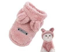Hqunjikp Sweat chaud pour chiens, manteau d'extérieur pour chaton - Vêtements d'hiver pour chien, manteau pour temps froid pour petits chiens, pull mignon avec oreilles de lapin et chat