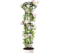 Hqunjikp Treillis obélisque de jardin | Treillis rond en forme de champignon | Cages de soutien pour légumes de jardin résistants au vent pour vigne, clématite, lierre, courgettes, haricots, raisins