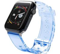 HQWear Bracelet de remplacement en silicone pour Apple Watch 6/5/4/3/4/2/SE (40 mm/38 mm) bleu