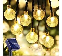 Hqynss Guirlande Lumineuse Solaire Exterieur, 22M 100 LED Guirlande Solaire Jardin Étanche IP65 8 Modes avec Fil Cuivre pour Jardin, Terrasse, Arbre, Cour, Fête (Blanc Chaud)