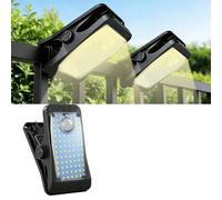 Hqynss Lampe Solaire Extérieur avec Détecteur de Mouvement, 1500mAh 3 Modes IP65 - Solaire LED Murale/à Pince pour Jardin, Terrasse, Allée