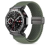 HQzon Bracelet tissé respirant compatible avec Amazfit Trex 3, boucle magnétique, bracelet de rechange sport pour Trex 3
