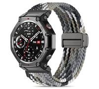 HQzon Bracelet tissé respirant compatible avec Amazfit Trex 3, boucle magnétique, bracelet de rechange sport pour Trex 3