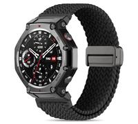 HQzon Bracelet tissé respirant compatible avec Amazfit Trex 3, boucle magnétique, bracelet de rechange sport pour Trex 3