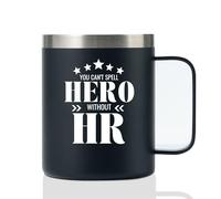 HR Gifts - Gobelet à café en acier inoxydable de 355 ml - Cadeau pour managers, directeurs, collègues, spécialistes des RH, pour Noël, Nouvel An, anniversaire
